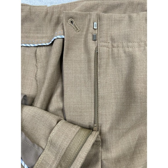 Lands' End Pants Womens 12P Brown Wool Blend Dress Trousers Straight Stretch - Picture 3 of 12